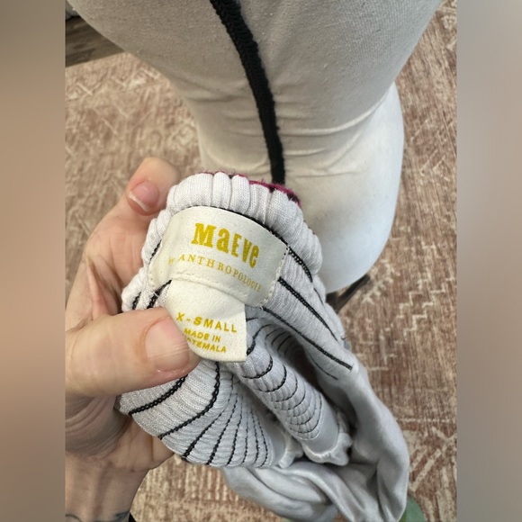 Maeve Cynthia Halter Maxi Dress XS Multicolor Geometric Jersey Anthropologie - Picture 7 of 8